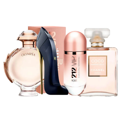 Sada 4 parfémů | 212 Rosé, Coco Mademoiselle, Good Girl, Olympea 100ml