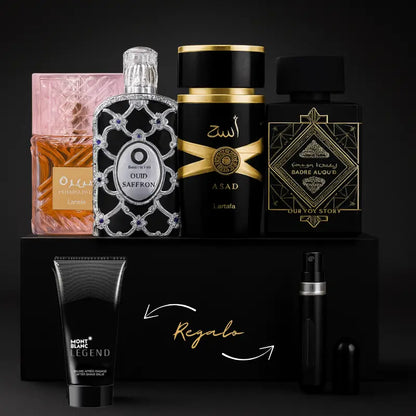 Sada 4 parfémů | Asad, Oud For Glory, Khamrah, Oud Saffron